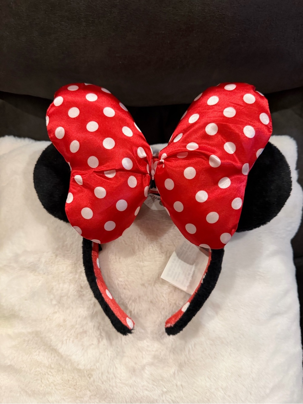 Disney Minnie Mouse Red Polka Dot Bow Ear Headband